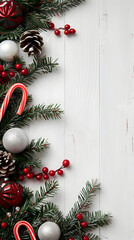 Wall Mural - Christmas decorations ornamenal background design