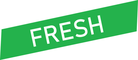 fresh green sign or tag 