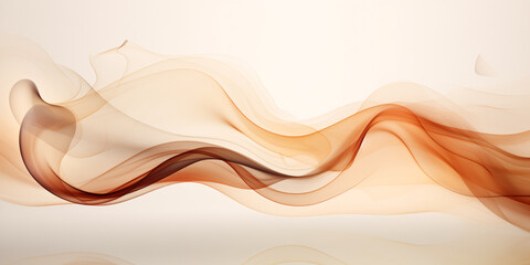 Poster - Abstract background in beige and brown tones, soft waves	