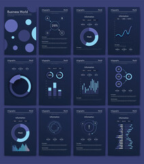 Wall Mural - vector graphics infographics with mobile phone. template for creating mobile applications, workflow 
