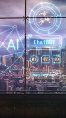 Wall Mural - artificial intelligence in corporate use. 3d render