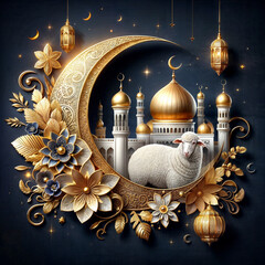 Greeting card on the occasion of the holy month of Ramadan 