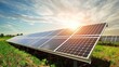 © suyu - Solar Power Station: Green Electricity Panel View with Renewable Energy Concept