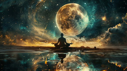 meditation over the moon