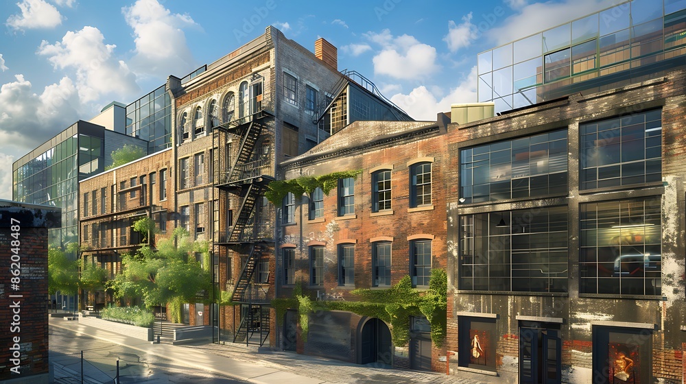 Picture Idea: Urban Renewal Project Featuring A Series Of Old Warehouses Converted