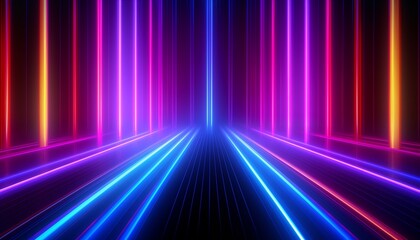 Wall Mural - abstract neon light background