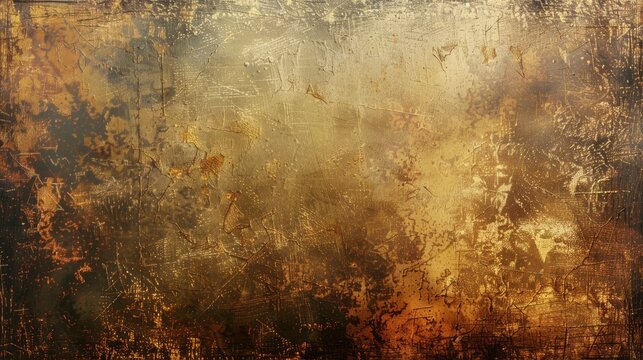 Rustic abstract background texture with golden and brown tones, perfect for creative and artistic projects.