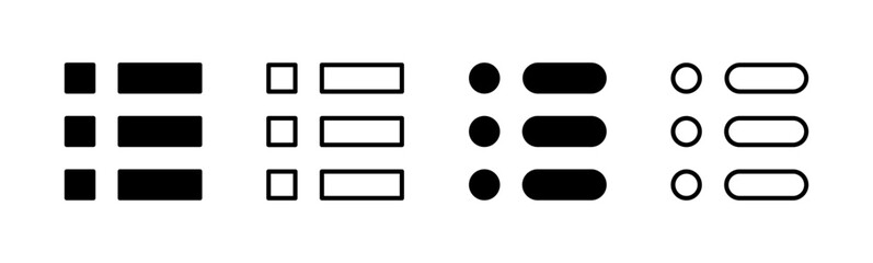 Menu Icon set. web menu icon. hamburger menu symbol