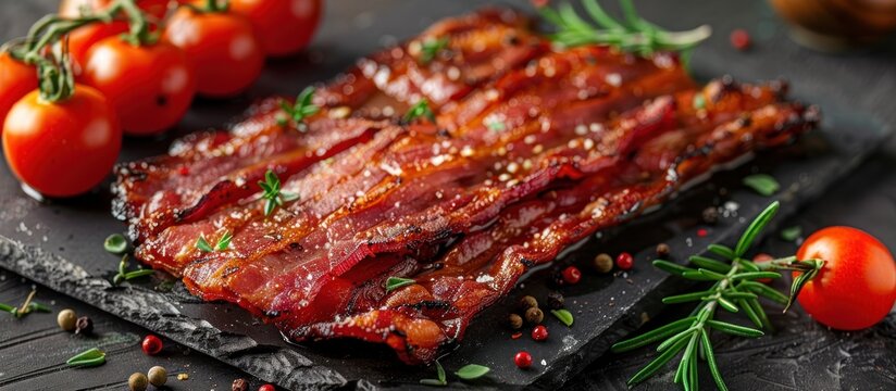 Crispy Bacon with Cherry Tomatoes and Rosemary