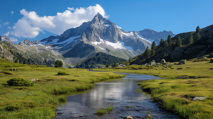 Wall Mural - Beautiful landscape of mountains during autumn Beautiful scenery of Tatra mountains and lake in Poland
