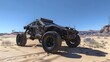 © Ratchadaporn - Custom built Sand Crawler in Dystopian Desert Landscape with Clear Blue Sky