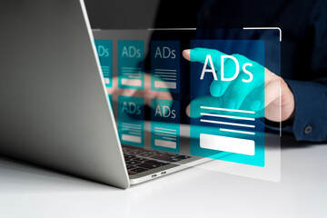 Websites with inbound ads to optimize click through rates. Digital marketing.