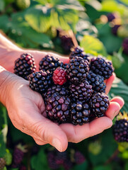 Canvas Print - blackberry on the bush