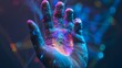 © Ratchadaporn - Holographic Fingerprint Scan with Mesh Lines Showcase Innovative Biometric Technology