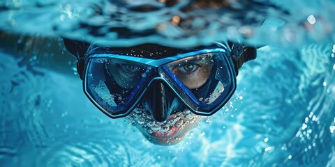 Swimmer in pool