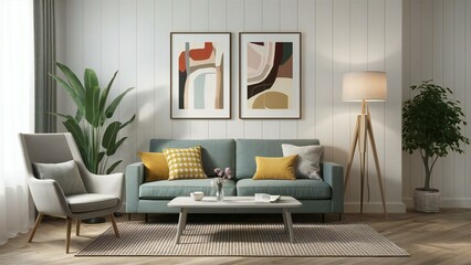Wall Mural - modern living room