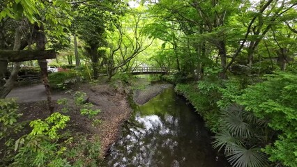 Wall Mural - May 15 2024 Landscape of Kinrin Lake in Yufuin, Oita, Japan