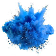 Wall Mural - [Transparent Background PNG]Blue powder explosion