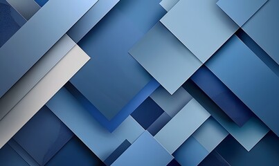 Wall Mural - clean and elegant geometric shapes in various shades of blue, ideal for modern designs