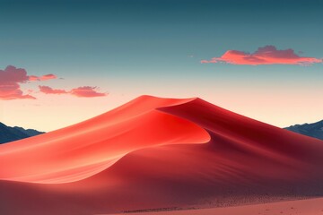 Wall Mural -  Minimalist wallpaper, minimalistic sand dunes, tranquil and warm atmosphere, desert style, simple, light background,