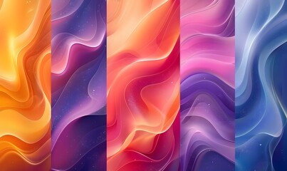 Sticker - Smooth gradient transitions in vibrant colors, perfect for modern and dynamic backgrounds