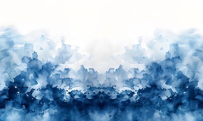 Wall Mural - Soft and flowing blue watercolor wash, providing an artistic and gentle backdrop