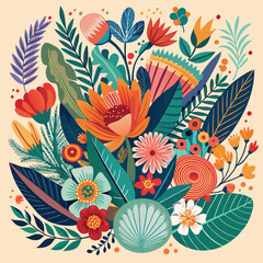  Seamless floral botanical background