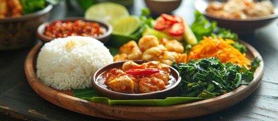 Wall Mural - Indonesian Cuisine: A Plate of Savory Delights