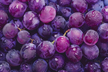 Wall Mural - Grape Berry Texture Closeup For Background Created Using Artificial Intelligence