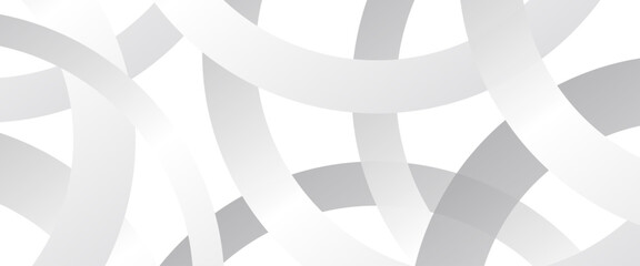 Wall Mural - voctor grey white abstract background with circles round gradient and element layer for presentation