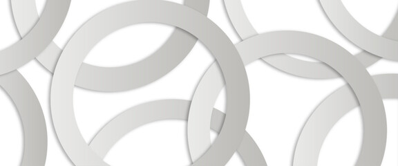 Wall Mural - voctor grey white abstract background with circles round gradient and element layer for presentation