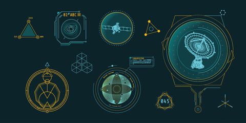Wall Mural - design elements for infographic of data communication.