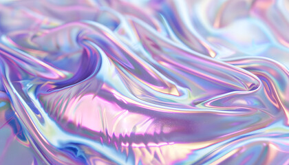 Wall Mural - Abstract Iridescent Wave Patterns