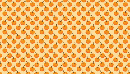 A orange pumpkin pattern on light orange background