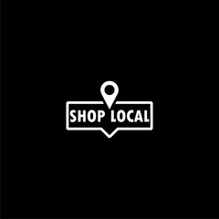 Wall Mural -  Shop local icon isolated on dark background