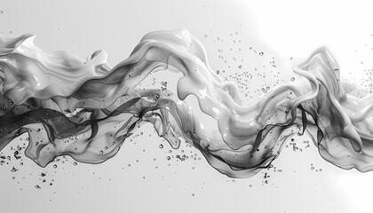 Wall Mural - abstract dynamic wave white background