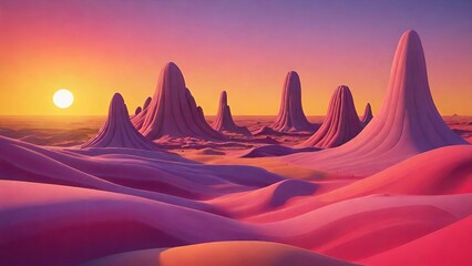 Play-doh style planet landscape 