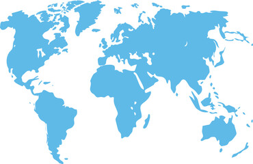   global icon blue world map isolated on white background World map vector template for website infographics design Flat earth world map illustration