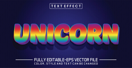 Sticker - Unicorn font Text effect editable