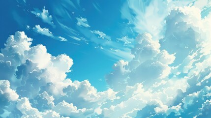 Wall Mural - The sky and clouds appear diminutive