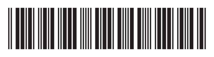 Barcode icon. Barcode vector icon. Simple fake bar code. Bar code for web design. Barcode product distribution icon. Vector illustration  isolated on white background.Business concept barcode .