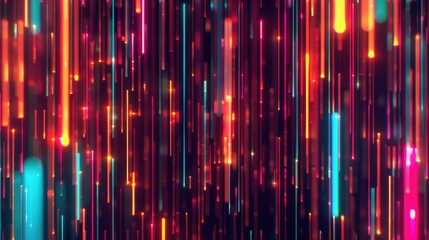Neon Vertical Club Background. Generative AI.