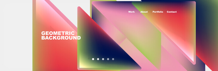 Triangle minimal web site page background design. Vector Illustration For Wallpaper, Banner, Background, Card, Book Illustration, landing page