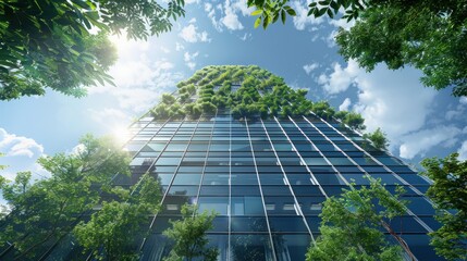 Wall Mural - Green Building Architecture and Sunlight