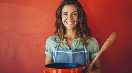 Wall Mural - The Woman with Cooking Pot