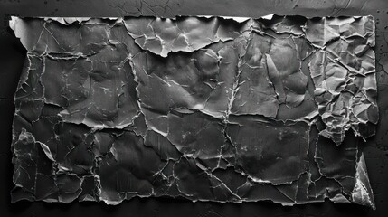 Wall Mural - Black Crumpled Paper Texture