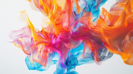 Wall Mural - Vibrant Abstract Color Explosion - Fluid Art Background