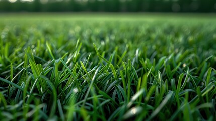 Wall Mural - Grass is frequently cultivated for soccer fields, animal feed, decorative purposes, and medicinal purposes.