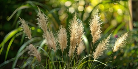 Canvas Print - The grass Axonopus Compressus, sometimes referred to as elephant grass, is native to America, Asia, and Africa.