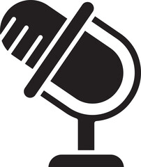 Sticker - Microphone Glyph Icon
